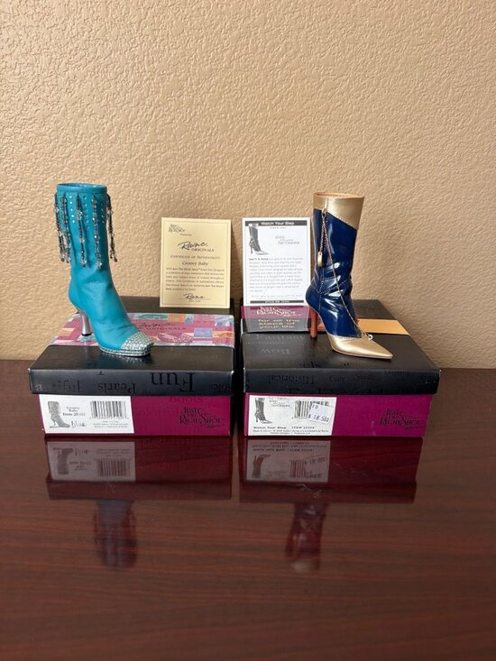 Just The Right Shoe Other - 2 X Just the Right Shoe Raine Groovy Baby & Watch Your Step Boots Lot Y2K NEW
